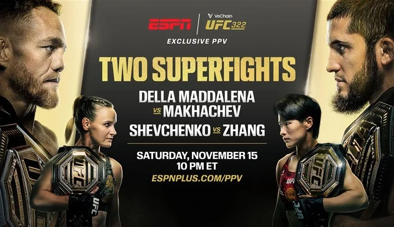 U@C 322 Della Maddalena vs. Makhachev PPV Pay Per View